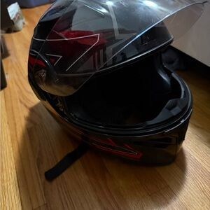 Black and Red Motorcycle Helmet